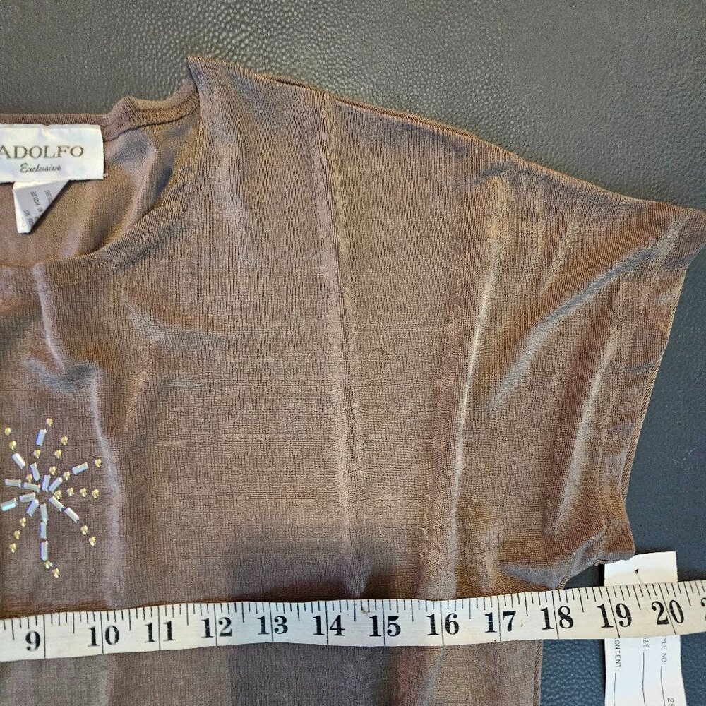 Adolfo Beige Blouse - Picture 3 of 5